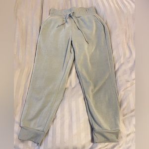 Light teal/sea foam green velvet joggers